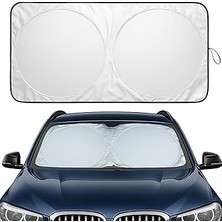 Starseven Araba Ön Cam Güneşlik Kolay Katlanabilir (150CM x 70CM) - Uv Koruma Isı Azaltma Otomobil Güneşli