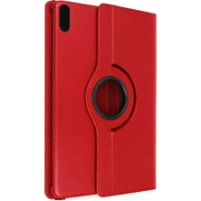 Starseven Matepad 11 10.9 360 Tablet Deri Kılıf - Kırmızı