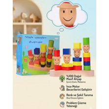 Direkstoktan Eğitici Oyuncak Yüksek Ahşap Cüceler Seti / High Wooden Dwarves