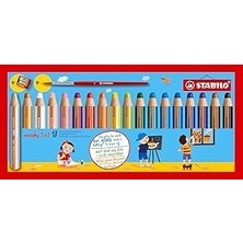 Starseven Stabilo Woody 3'ü 1 Arada - Çok Özellikli Kalem - 18'li Paket - Çeşitli Renkler + Kalemtı