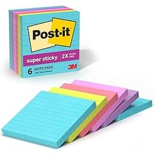 Starseven Post-It Super Sticky Notes, 5 x 20,3 cm 6 Pads