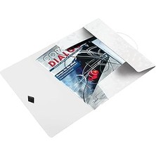 Starseven Leitz Wow Ince Lastikli Dosya, Metalik Beyaz