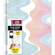 Starseven Five Spiral Defter + Çalışma Uygulaması, 1 Konu, Geniş Çizgili, 20,32 cm x 10-1/2 Cm, 80 Yapra