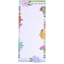 Starseven Graphique Manyetik Not Defteri - Parlak Çiçek Gücü Hızlı Not Bakkal Alışveriş Listesi - Eğlencel