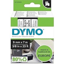 Starseven Dymo S0720680, D1 Yedek Şerit (9 mm x 7 Mt), Beyaz/siyah (40913)