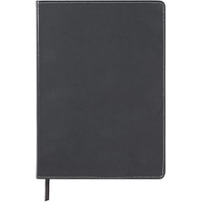 Starseven C.r. Gibson Büyük Kömür Grisi Deri Günlük Defteri, 192 Sayfa G x 10,25 cm U, 192 Sayfa