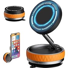 Starseven Uruchi Manyetik Araç Telefon Tutucu 360° Döner Başlık – Mekanik Vakumlu Güçlü Sabitleme, Silikon Ka