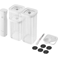 Starseven Zwilling Fresh &amp; Save Cube Vakumlu Başlangıç Seti, Boyut S, 6 Parçalı Vakumlu Saklama Seti, 3 x
