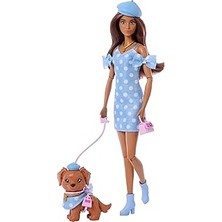 Starseven Uyumlu Dostlar Kahverengi Saçlı Bebek Köpekçiği, Puantiye Desenli, Renkli Kıyafetler