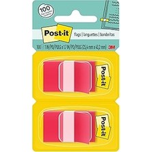 Starseven Post-It Bayraklar Standart Sayfa Bayrakları Dağıtıcı, Kırmızı, 50 Bayrak/dispenser, 2 Dispenser/pak