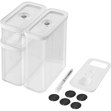 Starseven Zwilling Fresh &amp; Save Cube Seti, Boyut , 5 Parçalı Saklama Seti, 2 x Küp Saklama Kutusu , Ölçü