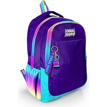 Starseven Coral High Rainbow Fermuarlı Mor Ilkokul Ortaokul Günlük Sırt Çantası - Kız Çocuk