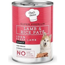 Starseven Chef's Choice Yetişkin Köpekler Için, Hipoalerjenik, Kuzu Etli Pirinçli Ezme, 400 G x 12 Ad