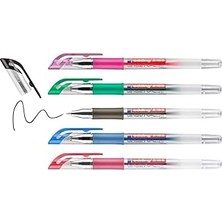 Starseven Edding 2185 Jel Roller - Siyah, Kırmızı, Mavi, Yeşil, Pembe - 5 Kalem - 0,7 mm