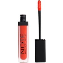 Starseven Note Cosmetics Mattemoist Lipgloss 405 First Kiss Yarı Mat Saten Bitişli Likit Ruj, Turuncu