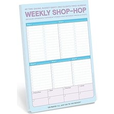 Starseven Knock Knock Weekly Shop-Hop Alışveriş Listesi Pedi, Mıknatıslı 15 x 22 cm