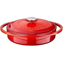 Starseven Lava Metal Heritage Serisi - Çok Amaçlı Tencere, Yuvarlak, 28 Cm, Kırmızı