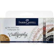 Starseven Faber-Castell Pitt Çizim Kalemi Kaligrafi Seti 6’lı