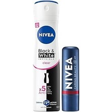 Starseven SPF30 Nemlendirici Kırmızı Dudak Kremi Kadın Sprey Deodorant Black&amp;white Invisible Clear 150