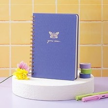 Starseven Paperora A5 Spiralli Sert Kapak Keten Noktalı Tarihsiz Not Defteri