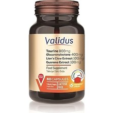 Starseven Validus Taurine Glucoronolactone Lion's Claw Extract Guarana Extract 60 Capsules
