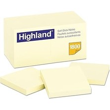Starseven Highland Notlar, 3 x 3 Inç, Sarı, 18-Ped/paket