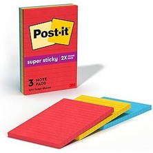 Starseven Post-It Süper Yapışkan Notlar, Farklı Boyutlarda, 13 Blok, 2 x Yapışma Gücü, Eğlenceli Ana Renkler,