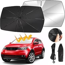 Starseven Katlanabilir Ön Cam Araba Güneşliği - Katlanır Yaylı Uv Koruması - Ön Cam Için - 150 x 82 cm