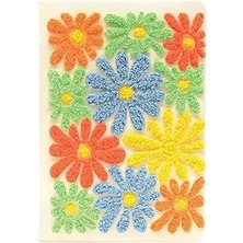 Starseven Mynote A5 Çiçek Nakışlı Defter Krem 80 Yp Büyük Çiçek