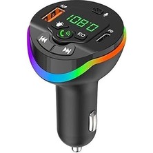 Starseven Pdateknoloj FT608 Araç Fm Transmitter 5.3 Bluetooth Araç Kiti Tf-Card Girişli USB Type-C Hızlı Şarj
