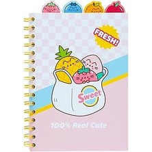 Starseven Grupo Erik A5 Project Notebook With 4 Dividers - Pusheen Merchandise | Notepad A5 Notebook With Div