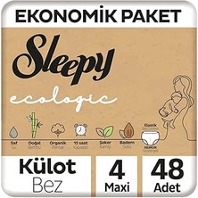 Starseven Sleepy Ecologic Ekonomik Paket Külot Bez 4 Numara Maxi 48 Adet