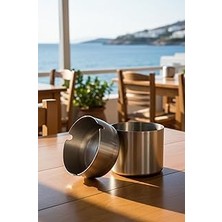 Starseven Kokusuz Kapaklı Küllük | 304 Kalite Paslanmaz Çelik | Araç Bardaklık Uyumlu