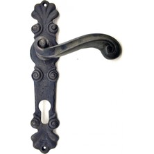 Starseven Antika Tarz Dekoratif Pirinç Okyanus Yale Kapı Kolu - 230X46 Mm, Oksit