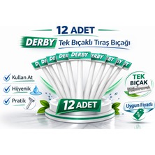 Lims Store Derby Tek Bıçaklı Tıraş Bıçağı Avantajlı Paket Seçenekleri 12 Adet