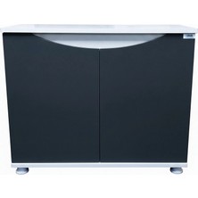 Kanki Pet 80 cm Mdf KP8028ANT Flex Antrasit Kapaklı Akvaryum Sehpası 80X28X69 cm