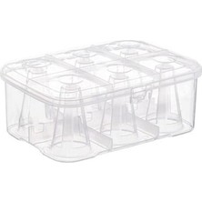 Sb Shopping Su Bardağı Taşıma Kutusu Şeffaf - 6 Bardak Kapasiteli Piknik Kutusu