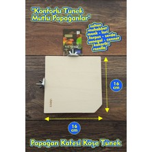 Vixpet Venty Papağan Kafesi Köşe Tüneği | 16X16 cm | Sultan, Muhabbet, Monk, Lori, Konur, Forpus, Sevda, Cennet, Senegal