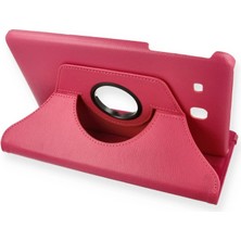 Starseven Galaxy T560 Tab E 9.7 Kılıf 360 Tablet Deri Kılıf - Pembe