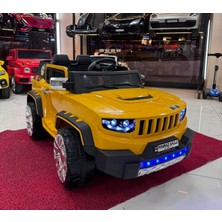 Poyraz Akülü Araba 12V Sarı Discovery Modeli 0-7 Yaş İçin 50 kg Taşıma Kapasitesiyle Uzaktan Kumandalı