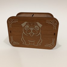 Lims Store Köpek Kumbara - Ağaç Işleme -Ceviz Ağacı-Kahverengi