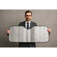 Genel Katlanabilir Alüminyum Kabarcıklı Araba Ön Cam Güneşlik 140X70 cm – Isı ve Uv Yalıtımı, Koruyucu