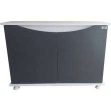 Kanki Pet 100 cm Mdf KP10001ANT Flex Antrasit Kapaklı Akvaryum Sehpası 100X31X69 cm