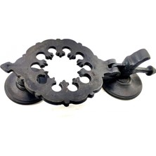 Starseven Antika Tarz Dekoratif Pirinç Osmanlı Kapı Tokmağı, Taktak - 265X75MM, Oksit