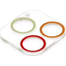 Lims Store Newface iPhone 13 Pro Renkli Kamera Lens Koruma Cam - Turuncu-Kırmızı