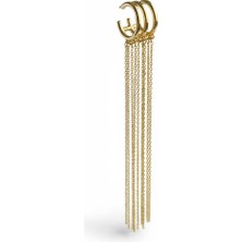 Luzzen Stream Uzun Zincir Earcuff (Kıkırdak Küpe)