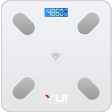 Feyza Design Akıllı Bluetooth Yağ Ölçer Tartısı, Şarjlı ve Beyaz, Güvenilir Kullanım