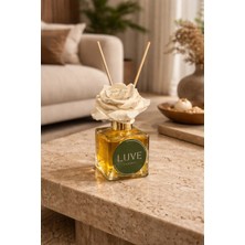 Luve Concept Golden Rose Oda Kokusu 100 ml Beton Gül Dekorlu Çubuklu Dekoratif Oda Kokusu