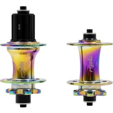 Heugers Trial Raptor 28H Rainbow Oil Slick Bisiklet Göbek Seti – Mtb Jant Göbeği, Qr & Thru Axle Uyumlu, 8-12 Vites Kaset Uyumlu, 6 Vida Disk Fren Uyu