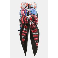 Starseven Kilim Desenli Siyah Kuyruklu Otomatik Toka 24 cm